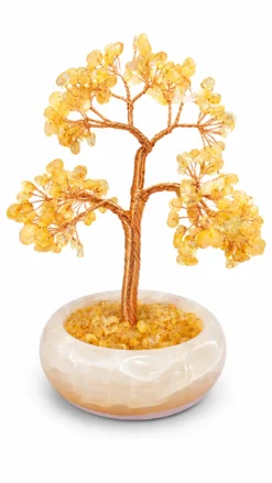 Keltainen kvartsi - Kristallipuu, 15cm