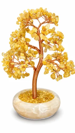 Keltainen kvartsi - Kristallipuu, 20 cm