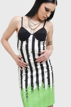 Killstar Distressed Stripe Bodycon -Mekko