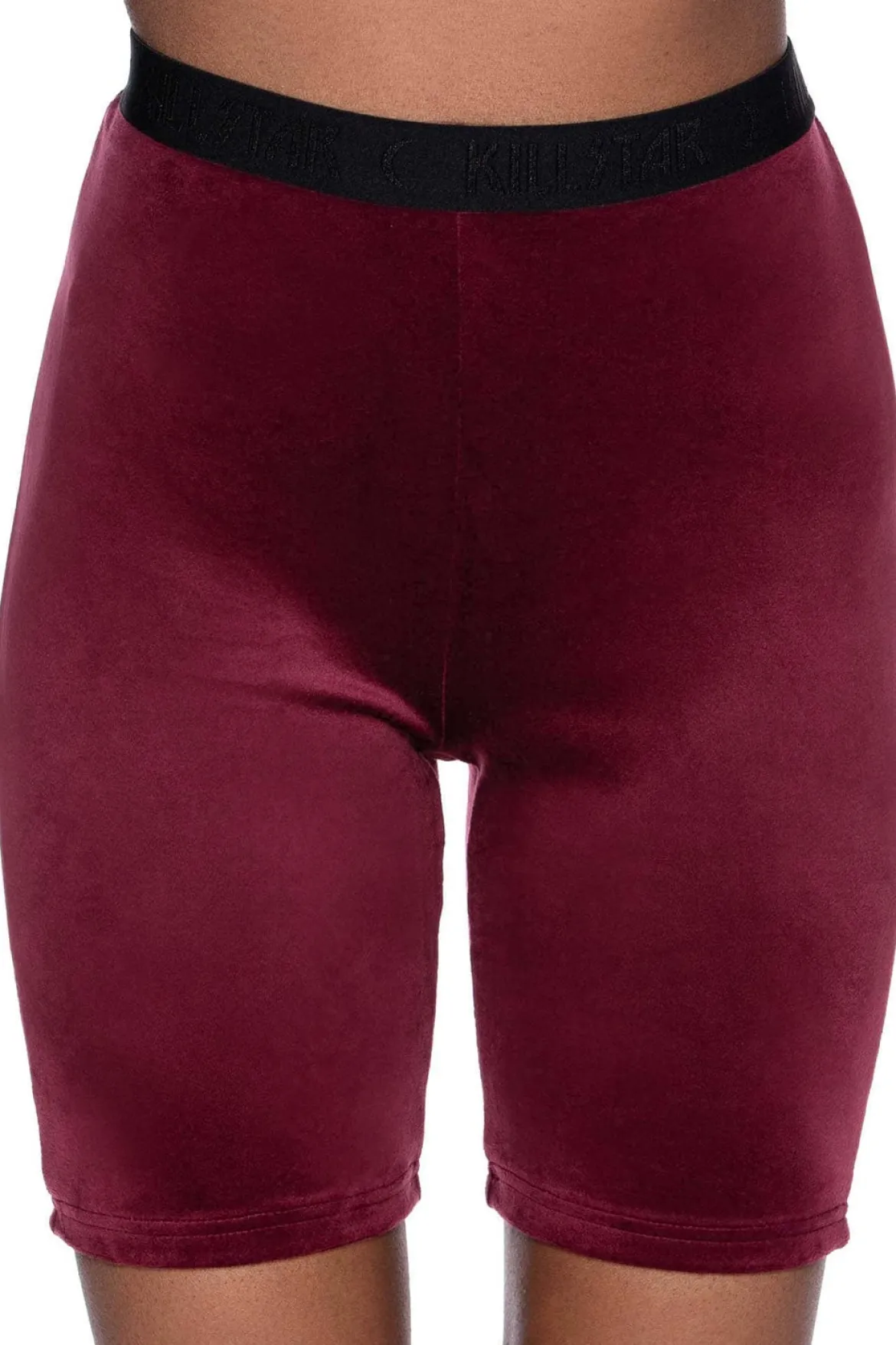 Killstar Moon Cycle - Velour Pyöräilyshortsit, burgundy