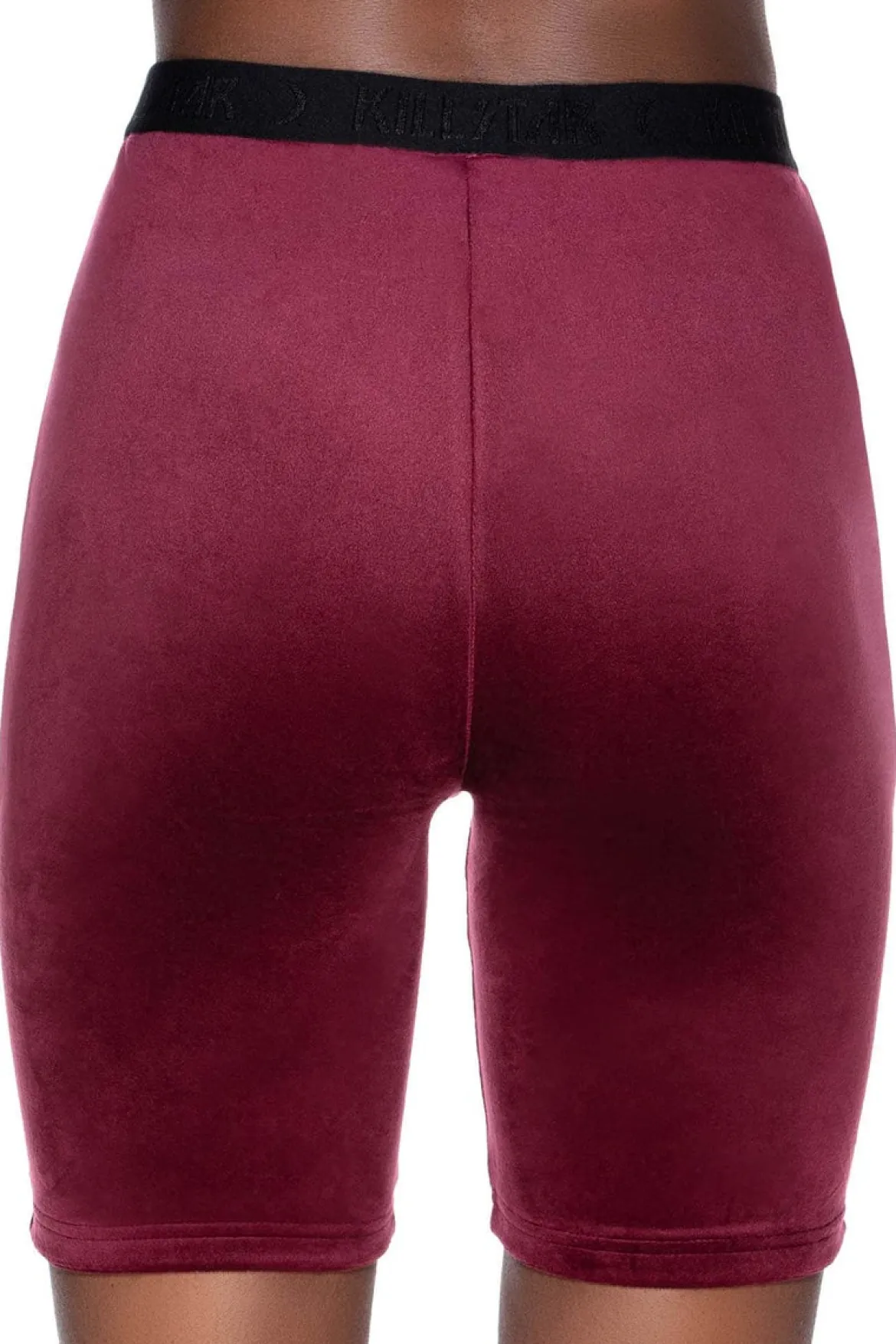 Killstar Moon Cycle - Velour Pyöräilyshortsit, burgundy