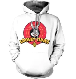 Looney Tunes Distressed Logo - Huppari, valkoinen