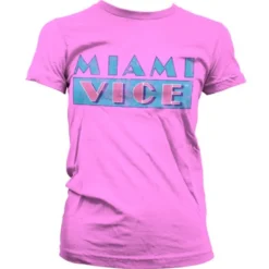 Miami Vice Distressed logo- Naisten T-paita, pinkki