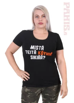 Mistä teitä köyhiä sikiää? Lady Fit T-paita