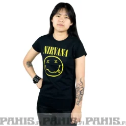 Nirvana Yellowhappy face - Naisten T-paita