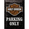 Peltikyltti 20x30cm - Harley Davidson Parking Only