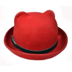 Poizen Industries Kitty - Bowler hattu, punainen
