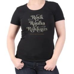 Rock Rauha Rakkaus -Lady Fit T-paita