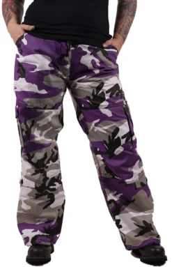 Rothco Paratrooper Colored Camo - Naisten reisitaskuhousut, ultra violet