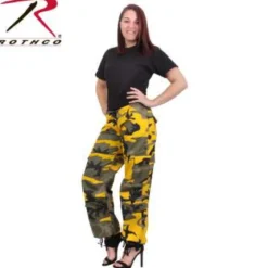 Rothco Paratrooper Colored Camo - Naisten reisitaskuhousut, stinger yellow
