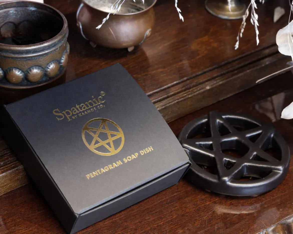 Spatanic Pentagrammi-saippualautanen, musta
