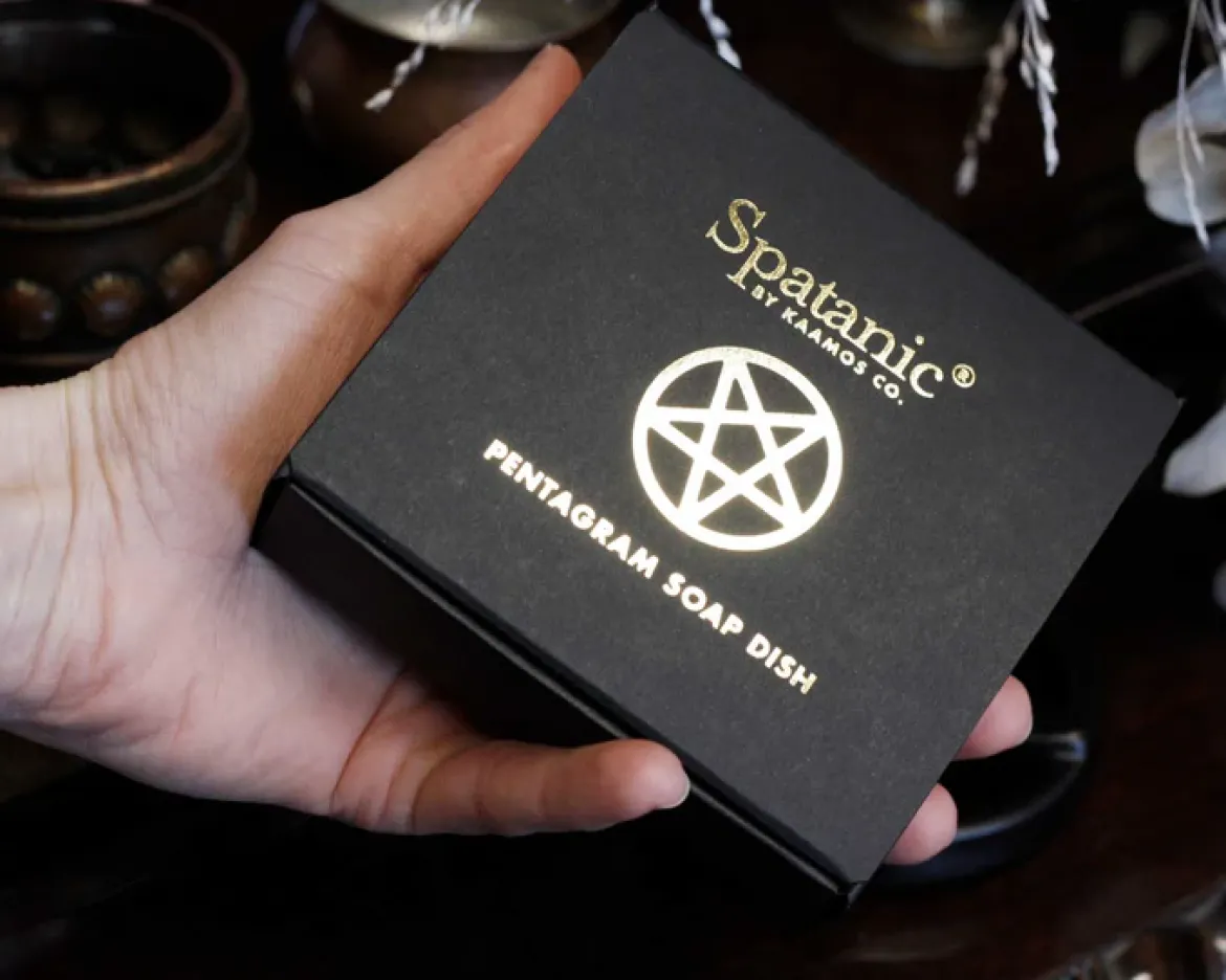 Spatanic Pentagrammi-saippualautanen, musta