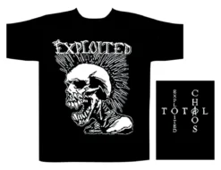 The Exploited Mohican Skull - T-paita