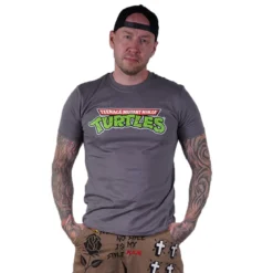 TMNT Classic Logo - T-paita, tumman harmaa