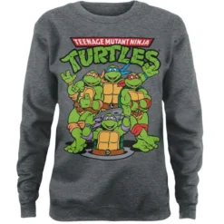 TMNT Group -naisten collegepaita, harmaa