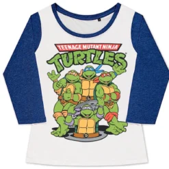TMNT Group - Naisten 3/4 hihainen baseball paita