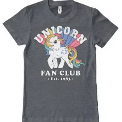 Unicorn Fan Club - T-paita, tummanharmaa