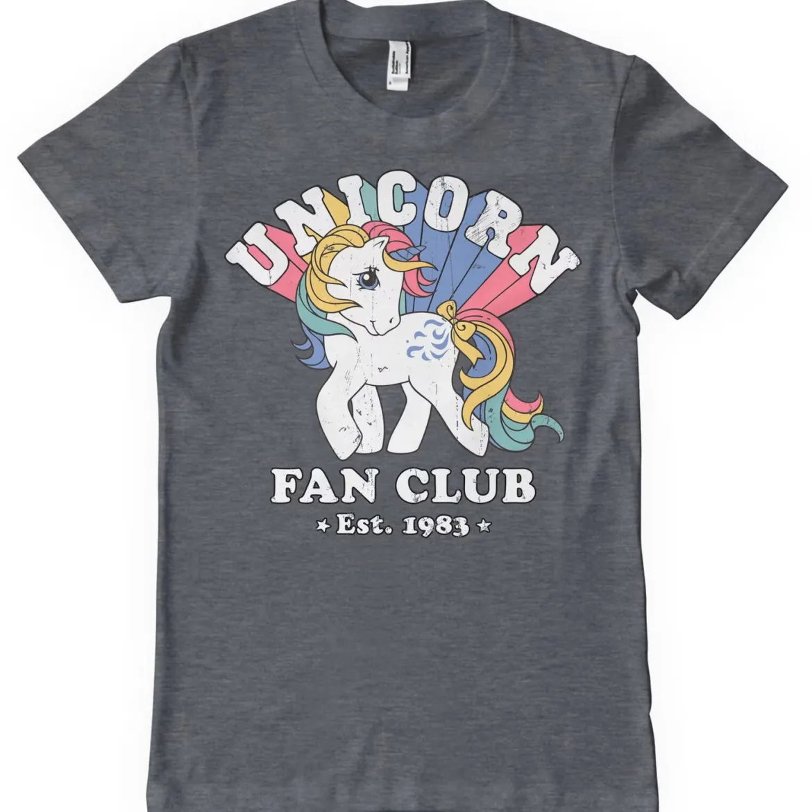 Unicorn Fan Club - T-paita, tummanharmaa