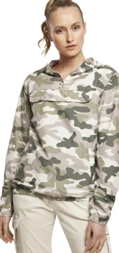 Urban Classics Camo Pull Over - välikausitakki, duskrose camo