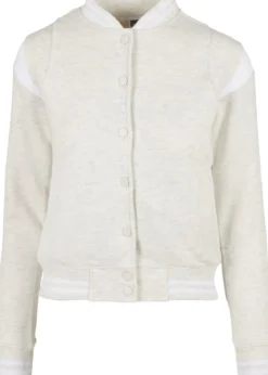 Urban Classics Ladies Inset - Naisten collegetakki, lightgrey white