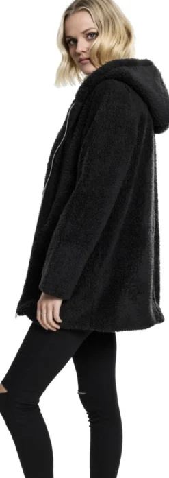 Urban ClassicsLadies Sherpa Jacket - Naisten välikausitakki, musta