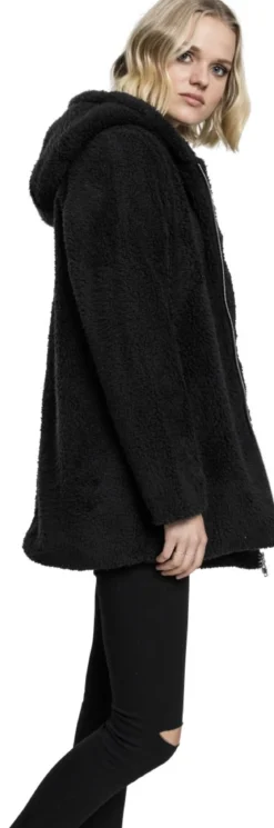 Urban ClassicsLadies Sherpa Jacket - Naisten välikausitakki, musta