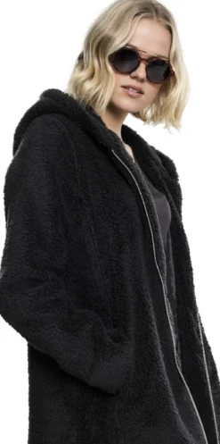Urban ClassicsLadies Sherpa Jacket - Naisten välikausitakki, musta