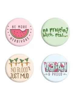 Vegan & Proud - Pinssi setti