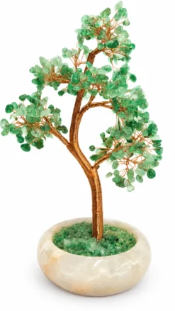 Vihreä aventuriini - Kristallipuu, 20cm