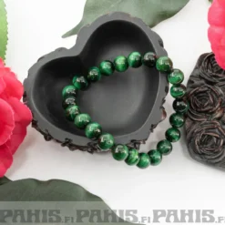 Vihreä Tiikerinsilmä - Helmirannekoru