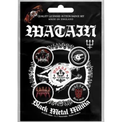 Watain Black Metal Militia - Pinssi setti 5kpl