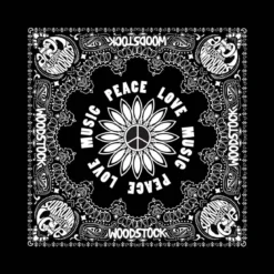 Woodstock Peace, love & music - Bandana huivi